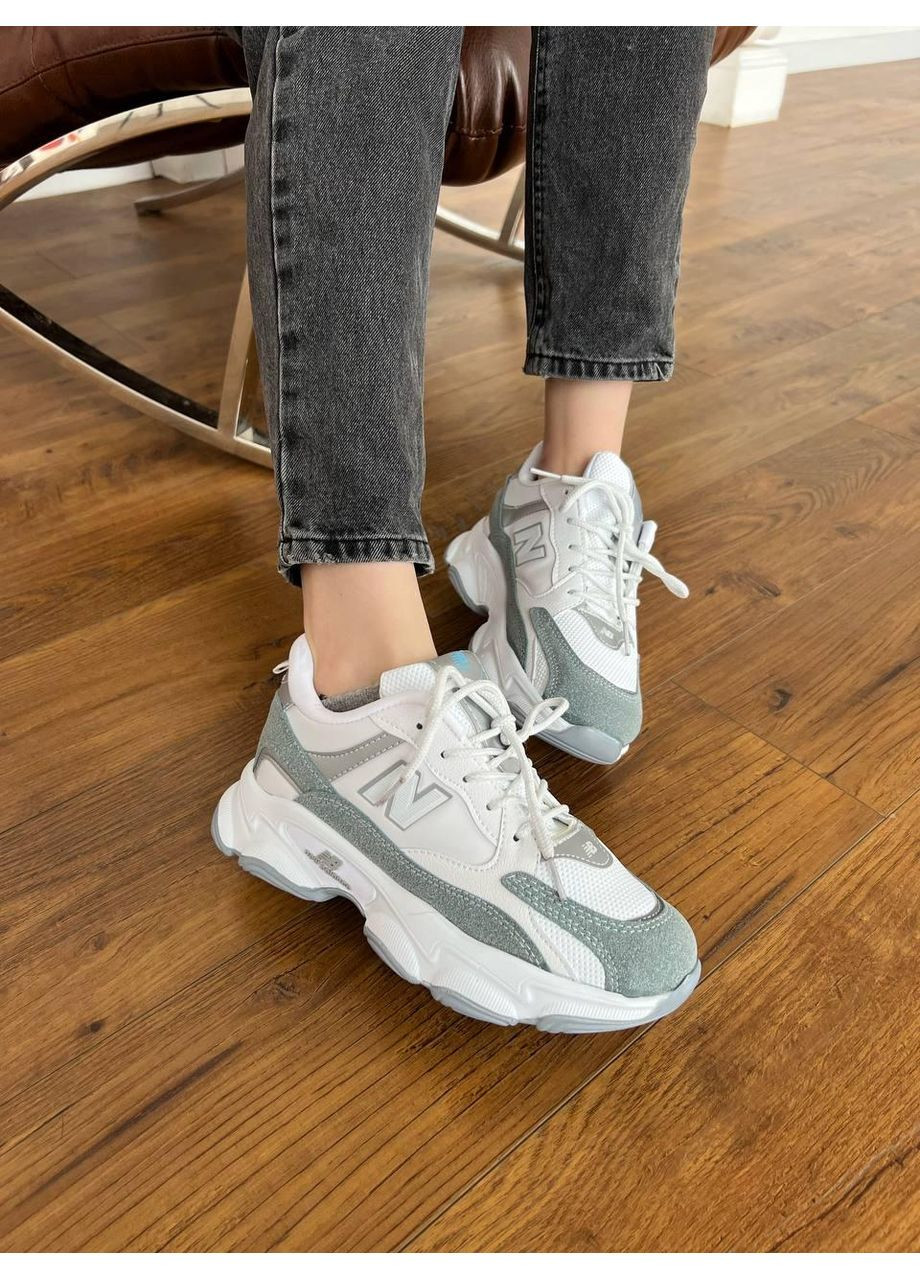 КРОССОВКИ ЖЕНСКИЕ NEW BALANCE 990 GREY WHITE V2 НЬЮ БЕЛАНС 990 No Brand серые демисезоны (368859677)