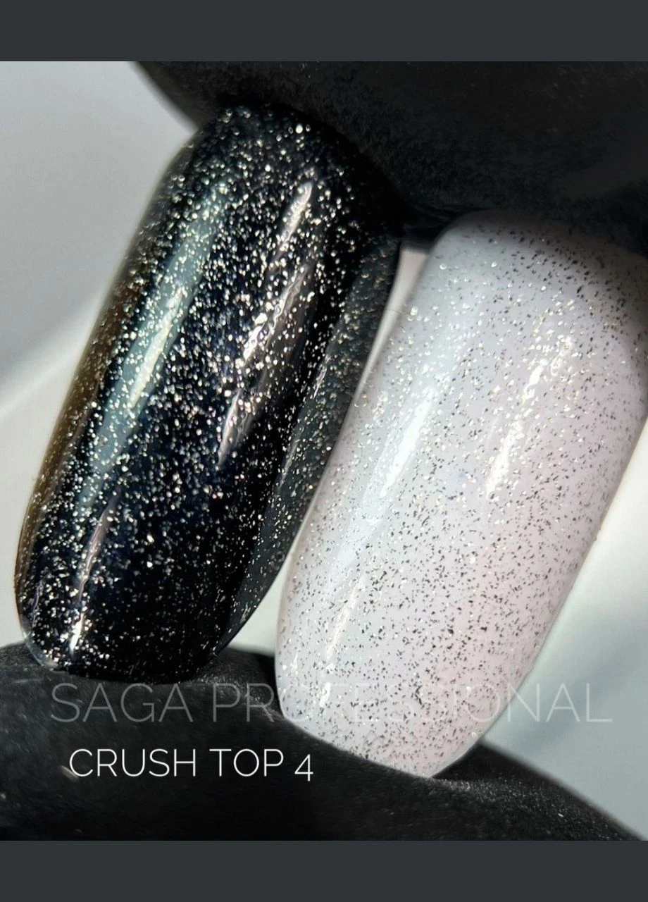 Светоотражающий топ для гель лака без липкого слоя Crush Top №04 9 мл Saga (377003888)