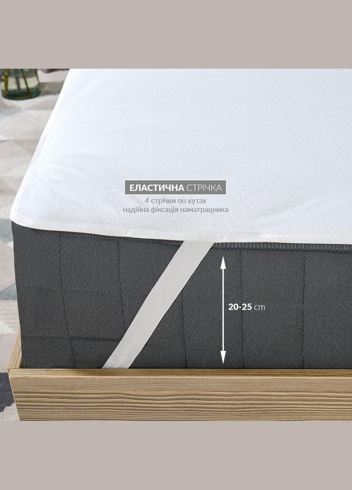 Наматрасник Аква стоп 140х200 см непромокаемый с резинками по углам защитный антиаллергический хлопок IDEIA (334726949)