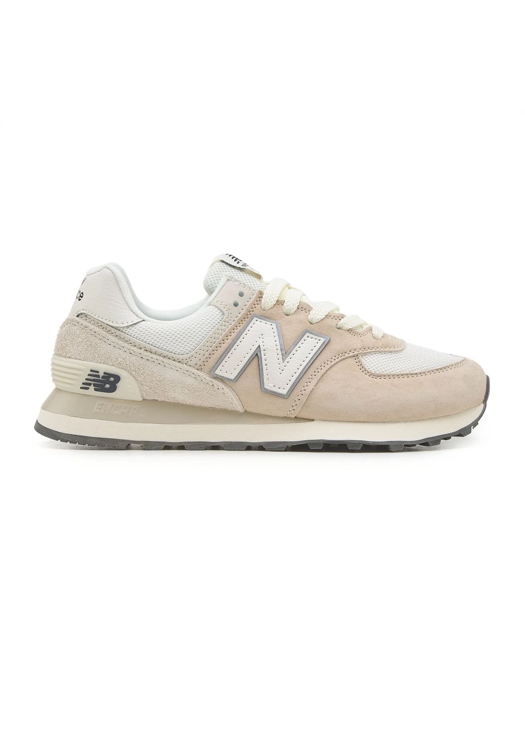 Білі кросівки чоловічі new balance 574 beige white нью беланс 574 білі демісезон No Brand