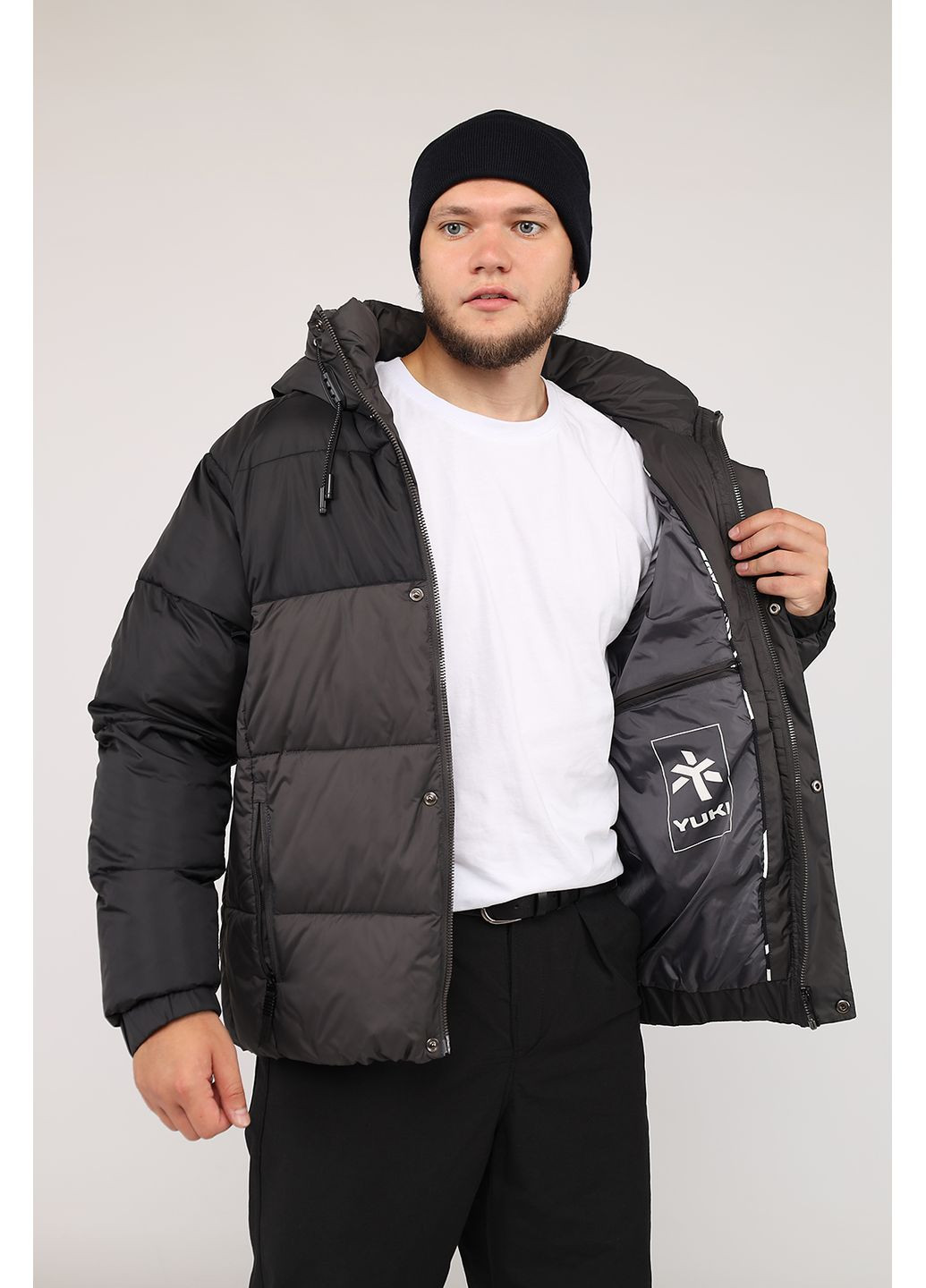 Темно-серая зимняя куртка мужская цвет темно-серый cb-00276124 Yuki