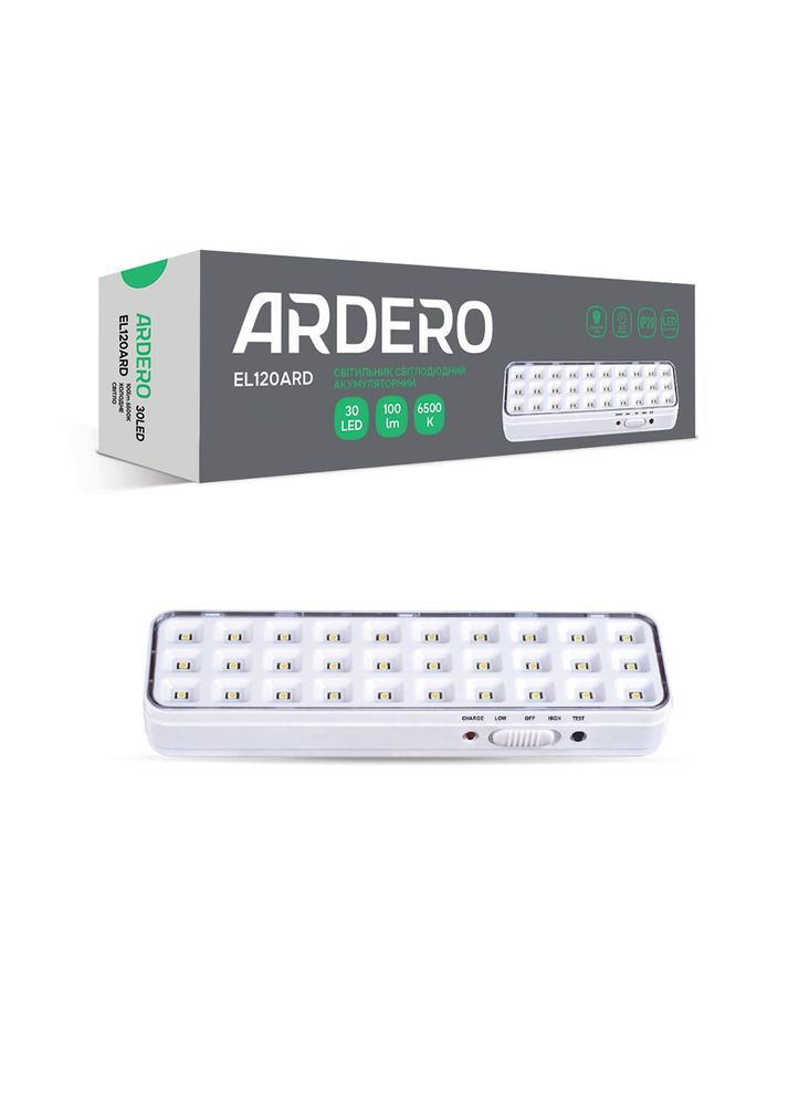 Аккумуляторный светильник EL120ARD 2Вт 6500K (80189) Ardero (370242779)