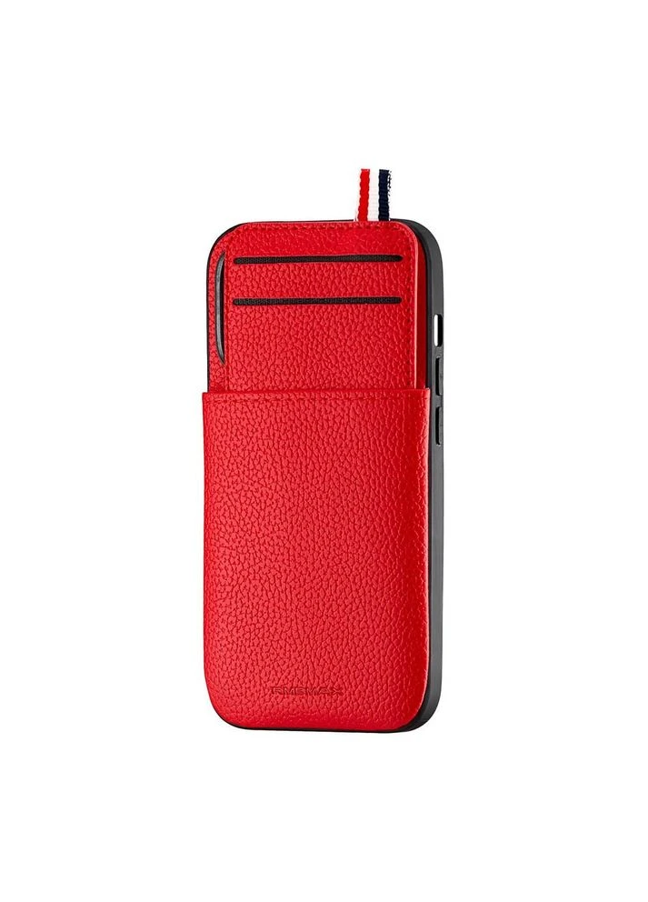 Чохол Jinduka Leather Pocket для iPhone 14 Pro шкірозамінник захист камери червоний Case (370168508)