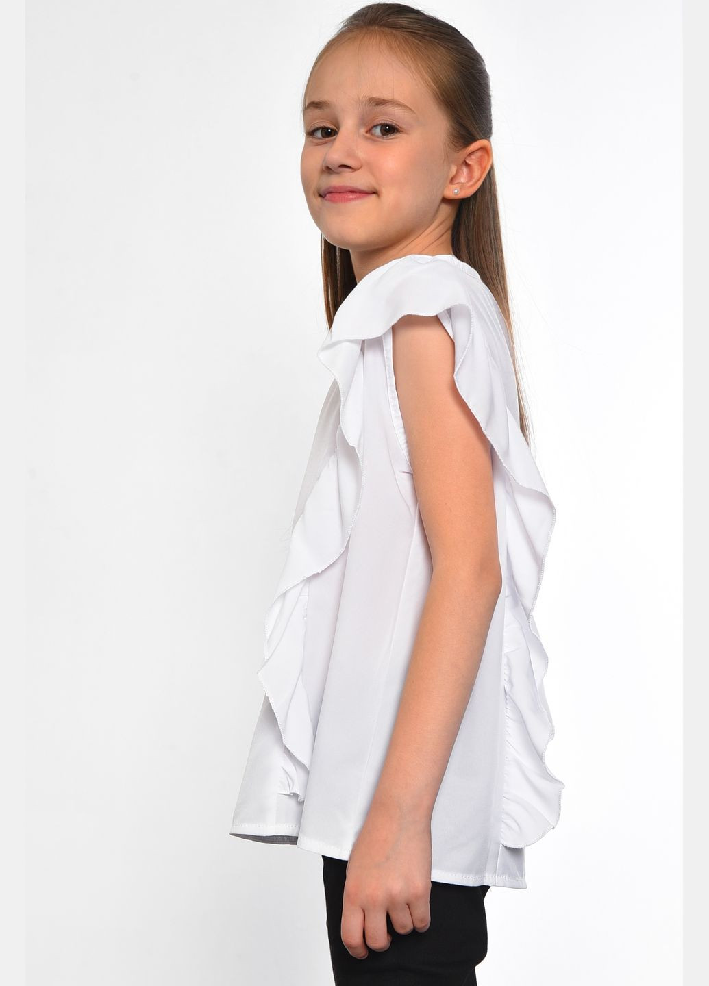 Блуза дитяча для дівчинки білого кольору Let's Shop (297948904)