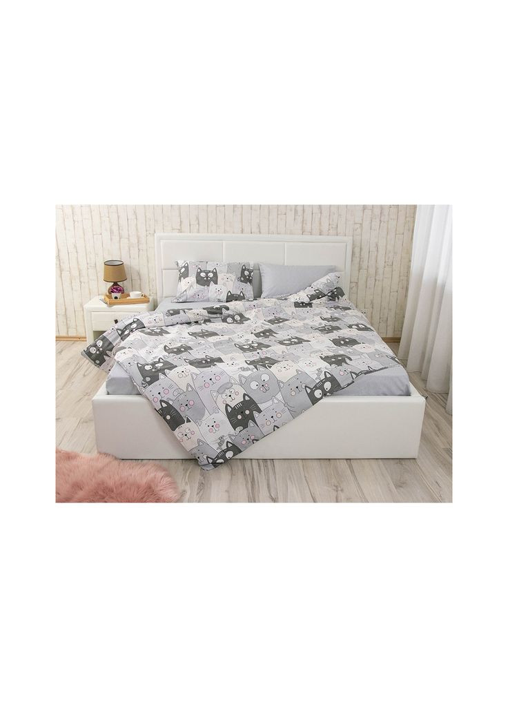 Постільна білизна Grey Cat бязь набивна (m480840) Руно Grey Cat бязь набивна євро (366567350)