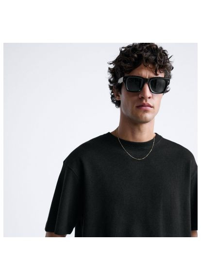 Костюм футболка та шорти рубчик 1887/310 Black Zara (370393943)