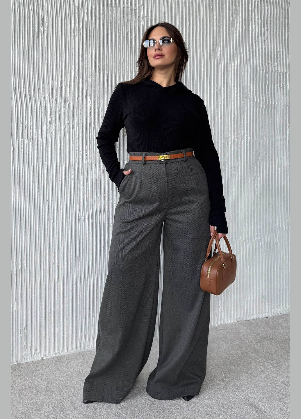 Брюки палаццо на осень и зиму без ремня Jadone Fashion (308284261)