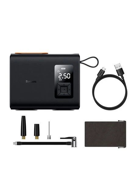 Авто насос акумуляторний Tire Inflator Pump Portable Car CG-007 6000 mAh 250 W Baseus (297984682)