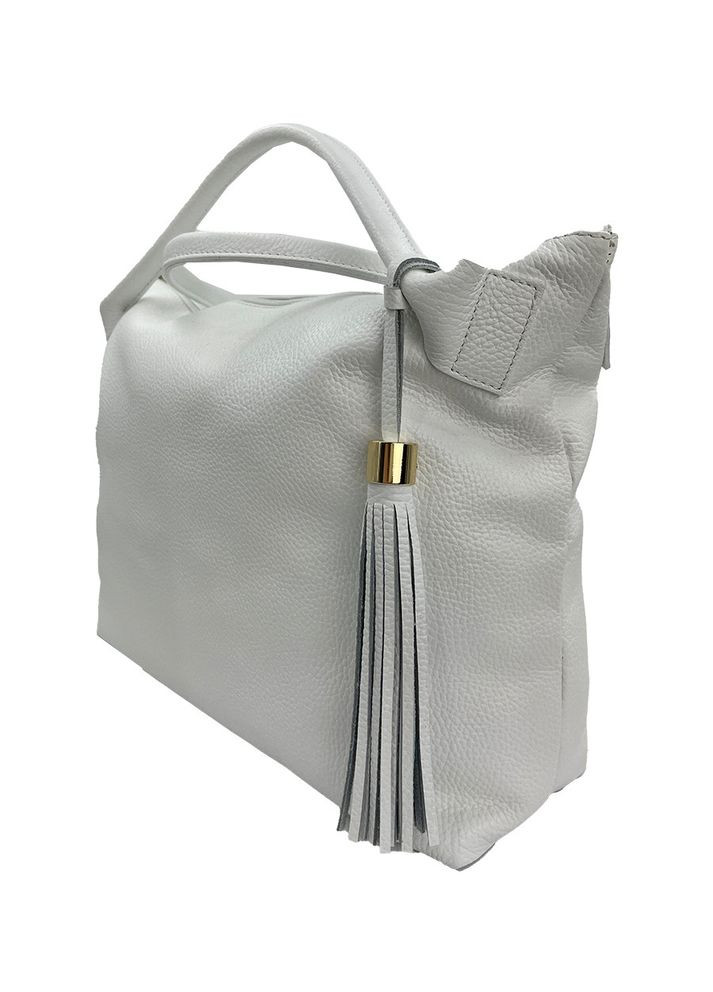 Сумка жіноча італійська з натуральної шкіри біла 6828801895 Felicita (365279745)