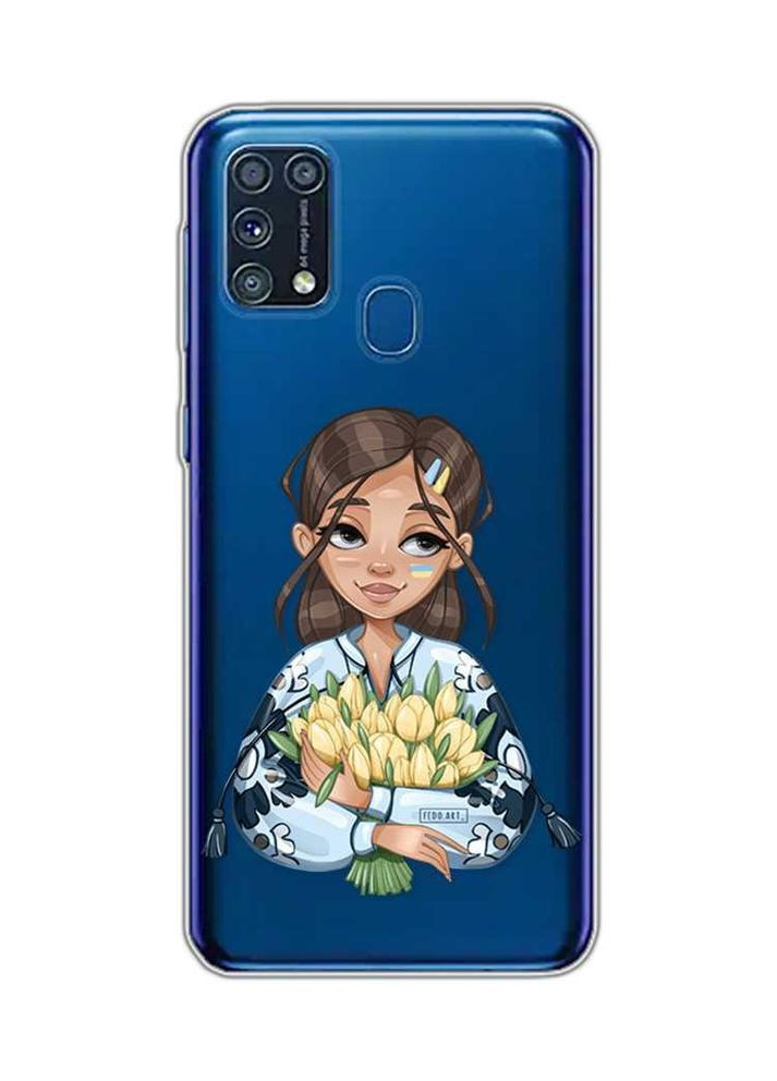 Чехол на Samsung Galaxy M31:: Девушка с тюльпанами (принт 22) Creative (360689902)