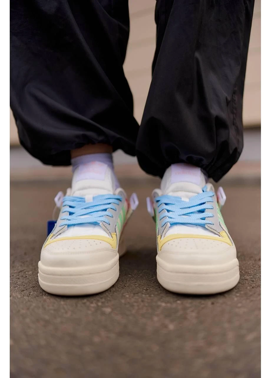 КРОССОВКИ ЖЕНСКИЕ ADIDAS FORUM LOW MULTICOLOR АДИДАС ФОРУМ No Brand комбинированные демисезоны (390650085)