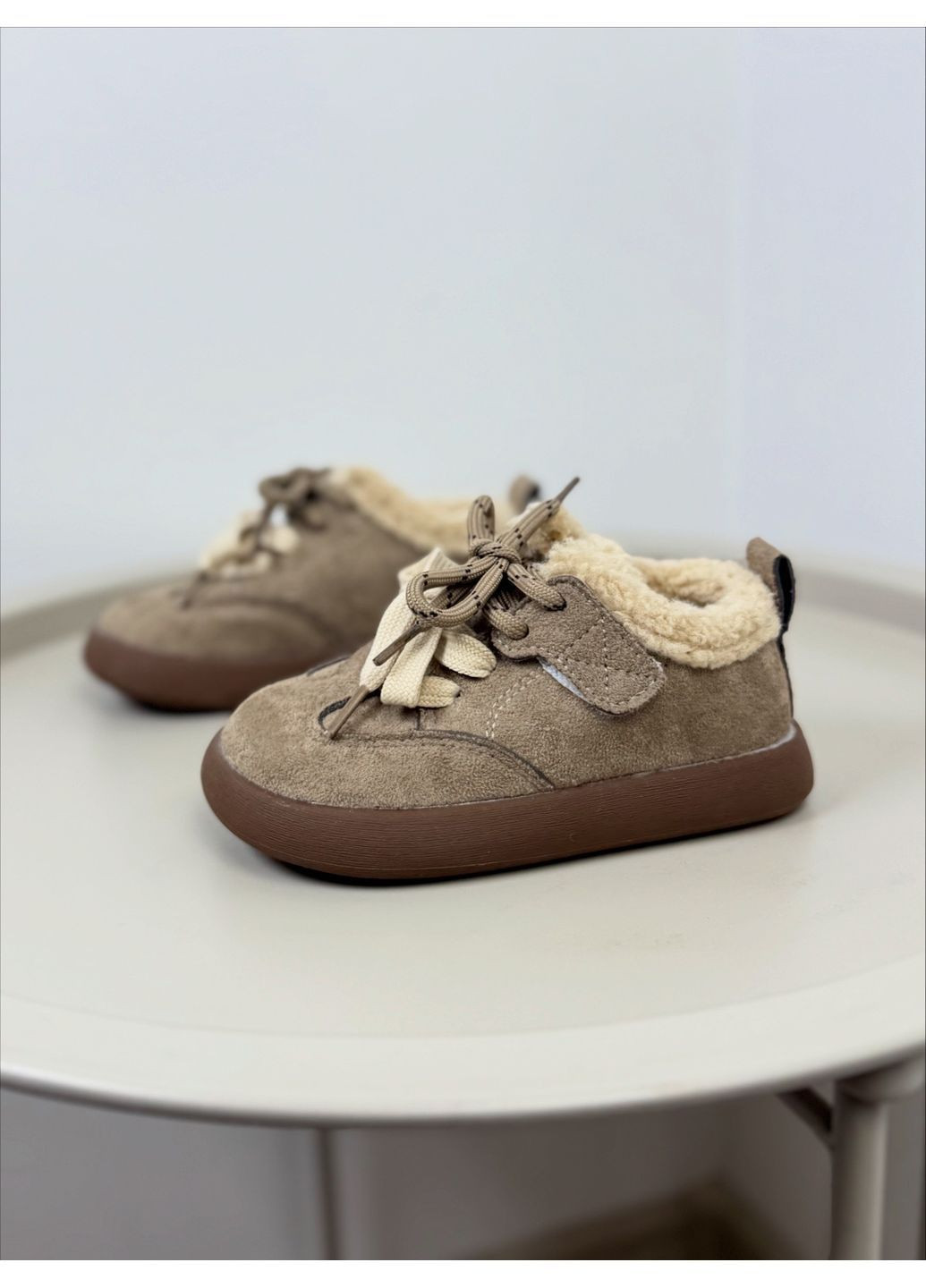 Бежевые повседневные осенние ботинки осенние детские бежевые 1669 No Brand