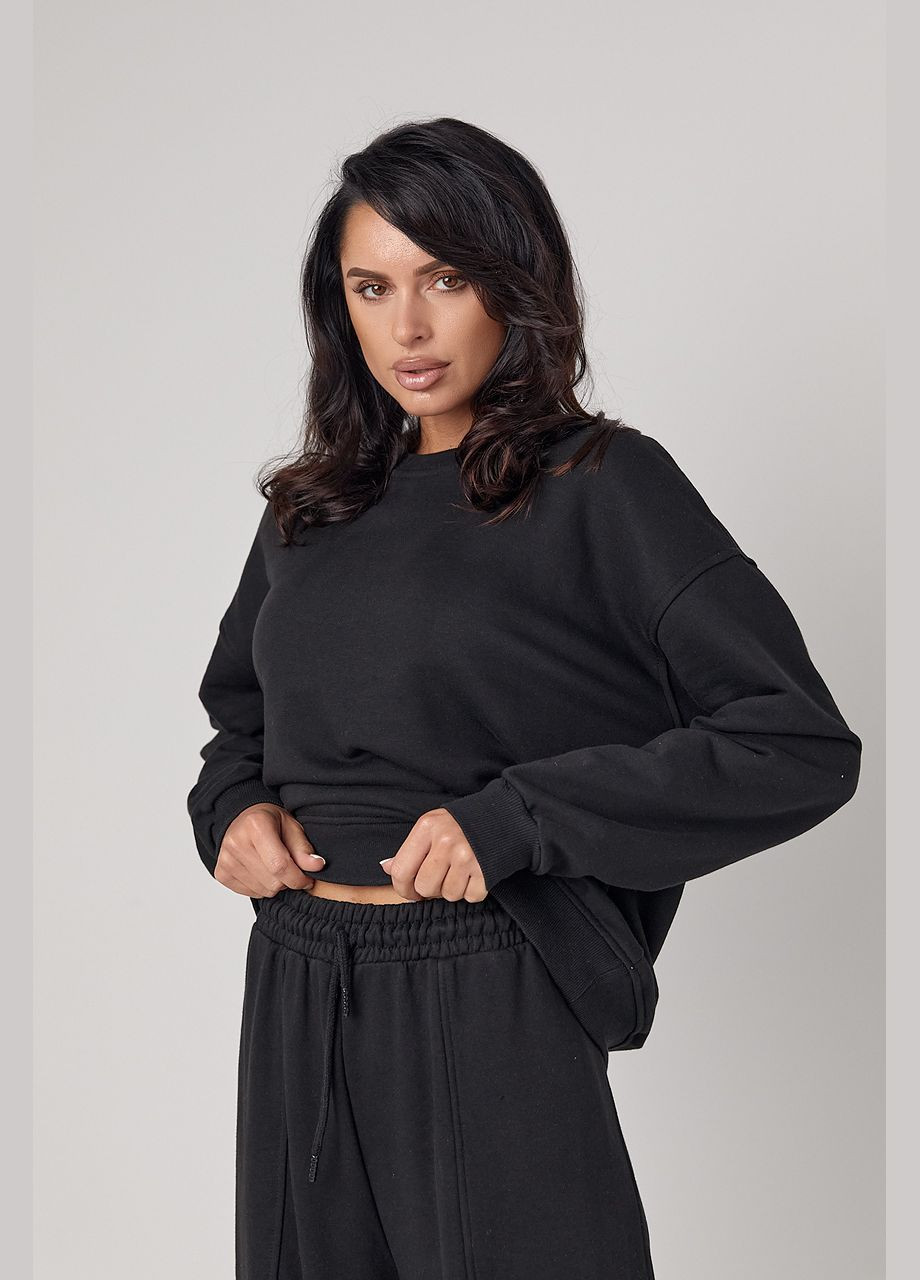 Спортивний костюм з прямими штанами та світшотом - чорний Lurex (300591832)