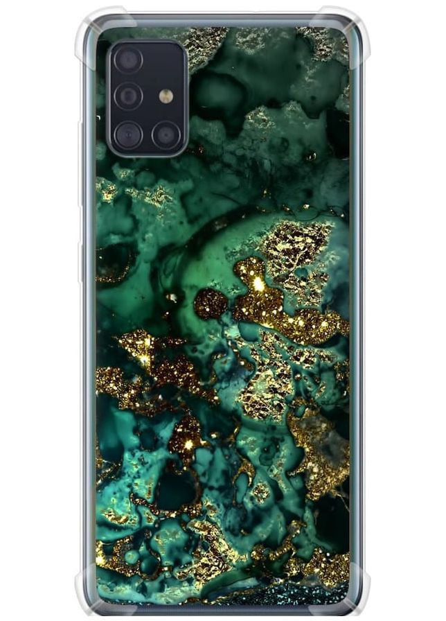 Силикон с усиленными углами чехол 'Мрамор золото богатство' для Endorphone Samsung Galaxy A51 2020 A515F (276316453)