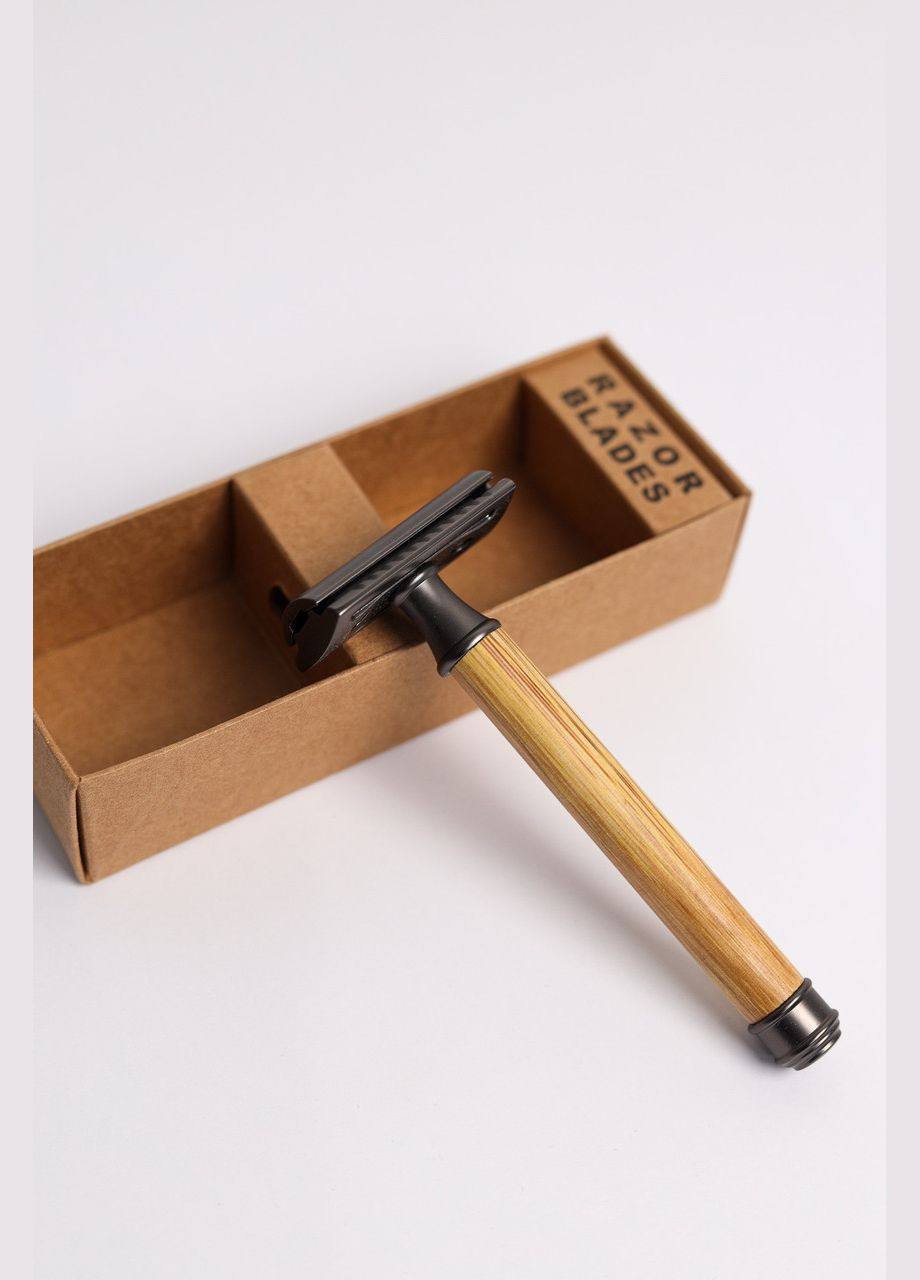 Безпечна бритва з дерев'яною тонкою ручкою чорна No Brand (301662294)