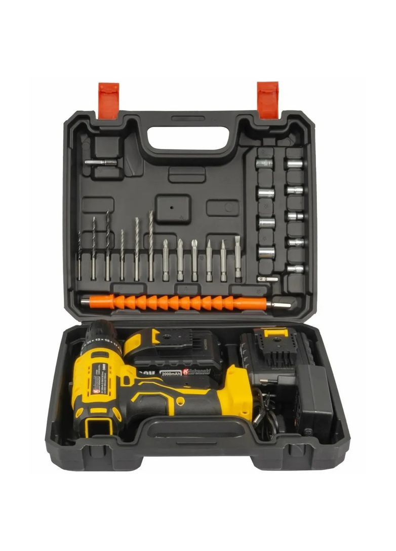 Аккумуляторный шуруповерт с набором насадок безпроводной шуруповерт с 2 аккумуляторами 64V и кейсом для дома и дачи (ES233) No Brand (361161771)