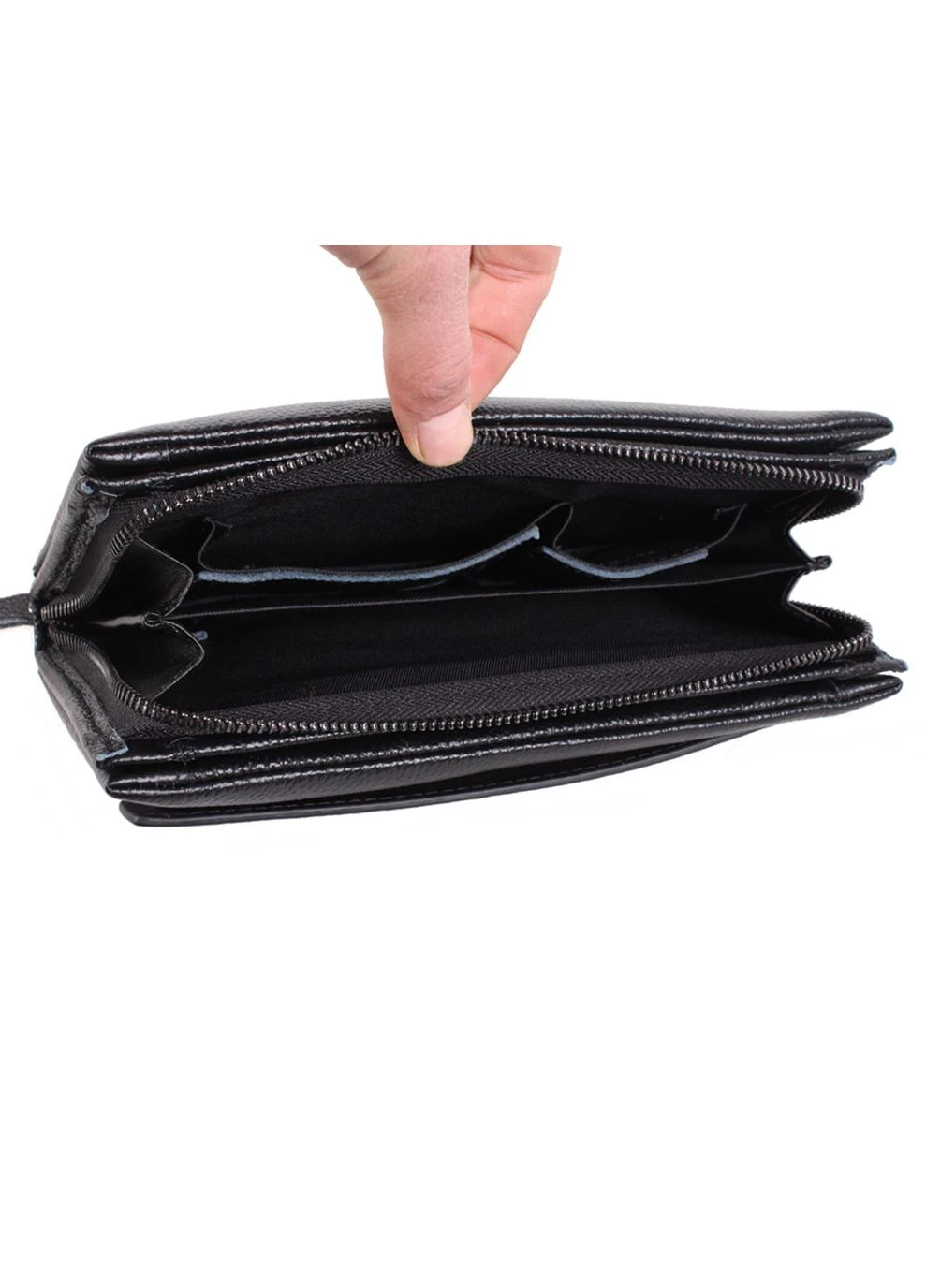 Чоловік шкіряний клатч BLACK006-3 No Brand (371882603)