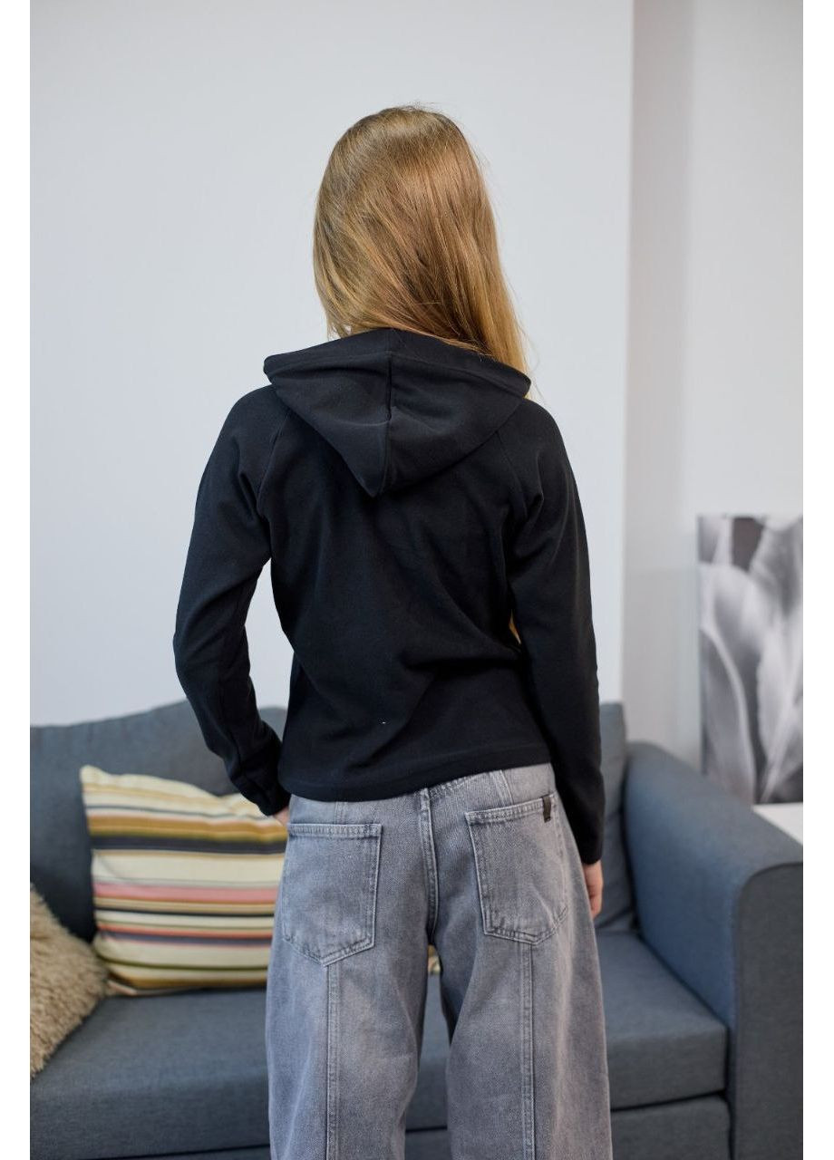 Базовий лонгслів з розрізом на пальчик та капюшоном Madlen (363188358)