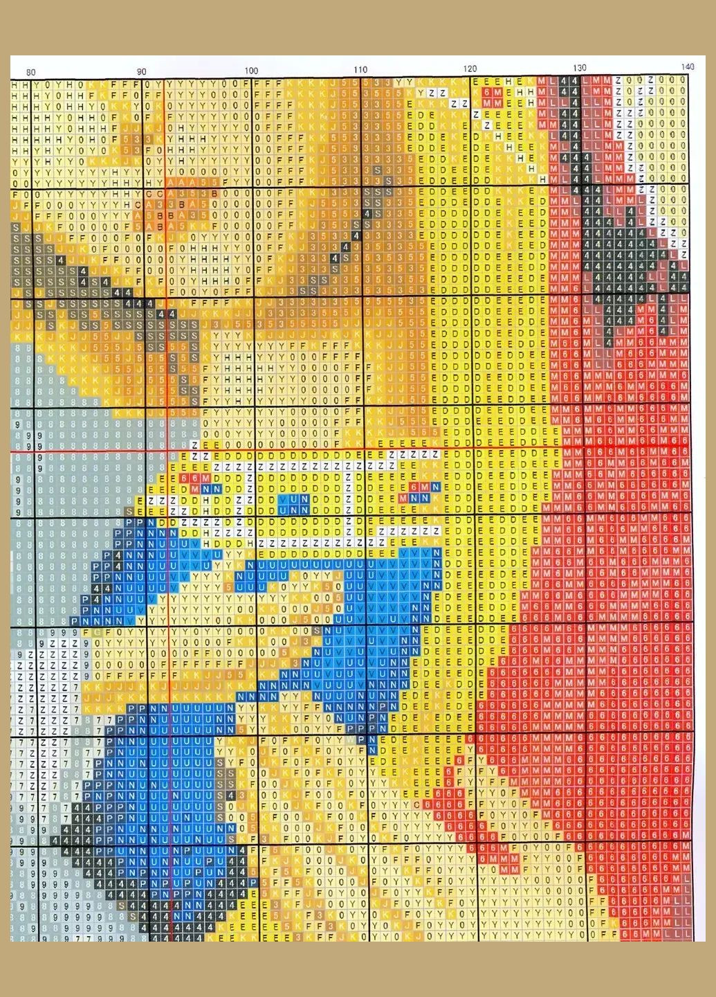 Набір для вишивання за нанесеною на канву схемою "Religious figure 9". AIDA 14CT printed, 41*53 см Joy Sunday (313613024)