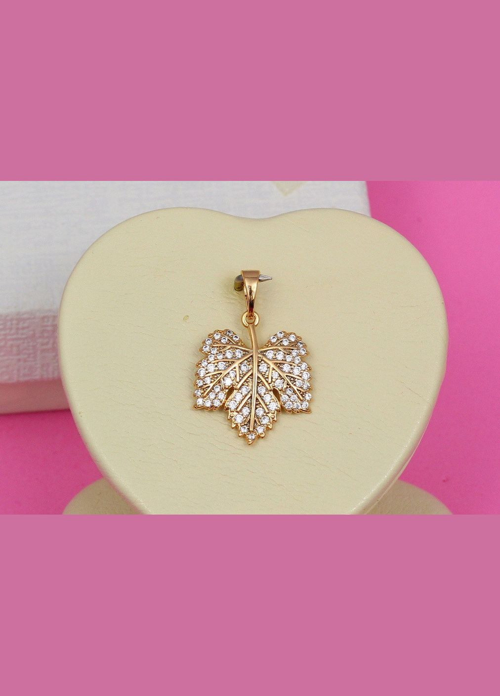 Кулон Кленовий листочок 2,2 мм золотистий Xuping Jewelry (316434235)