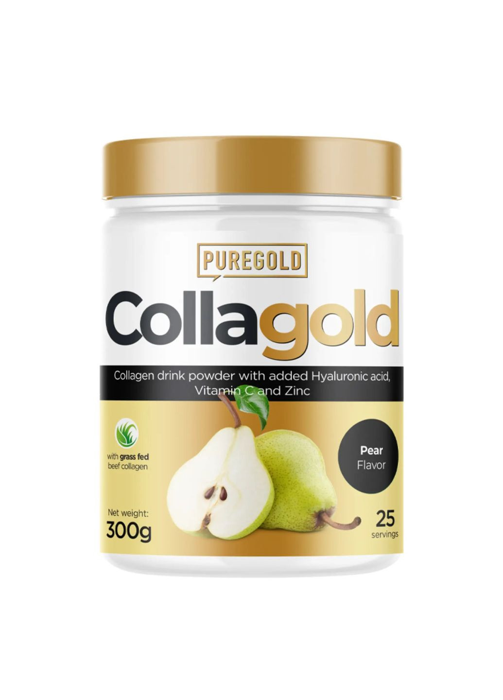 Collagold – 300g Pear (груша) коллагеновый порошок с гиалуроновой кислотой Pure Gold Protein (292314746)