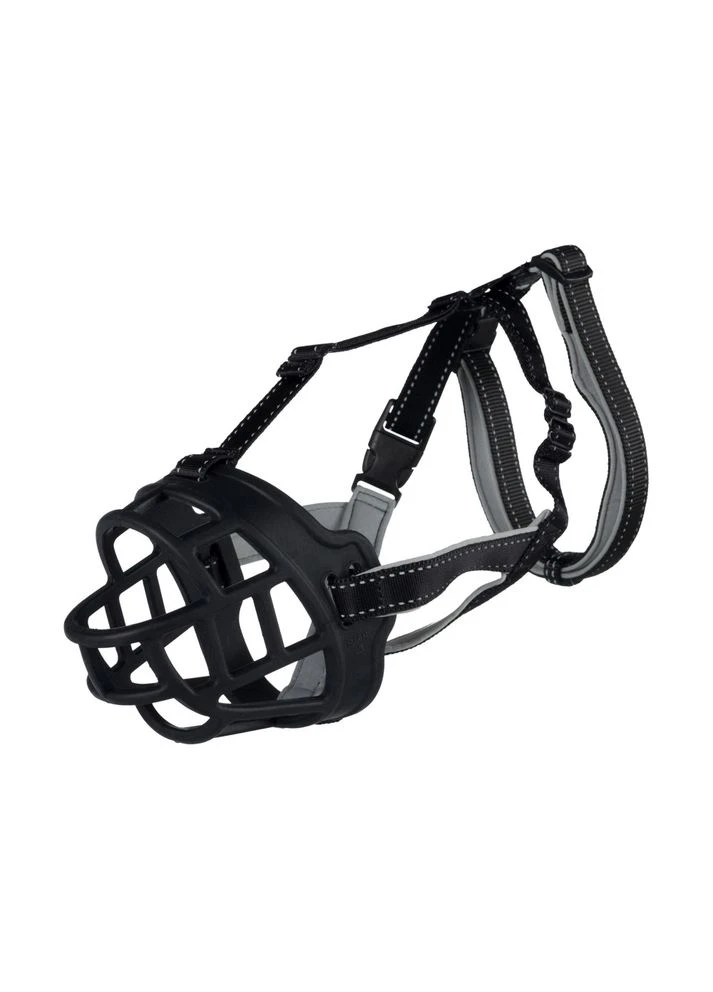 Намордник для собак Muzzle Flex чёрный резиновый размер M Trixie (395730181)