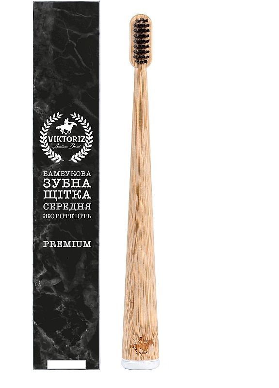 Бамбукова зубна щітка, біла Premium Бамбуковая зубная щетка, белая (2-951802) Viktoriz (369789886)