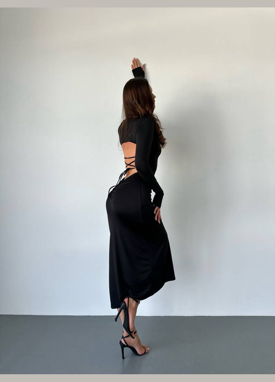 Чорна кежуал сукня INLABEL однотонна