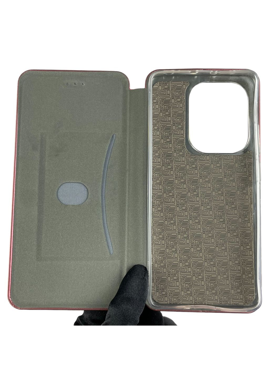 Чехол-книжка для Redmi Note 13 Pro 4G с подставкой на сяоми редми нот 13 про 4г бордовая gd1 Xiaomi (366021234)