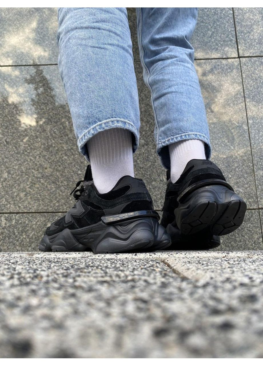 Чорні Зимовий кросівки чоловічі new balance 9060 black нью беланс 9060 No Brand