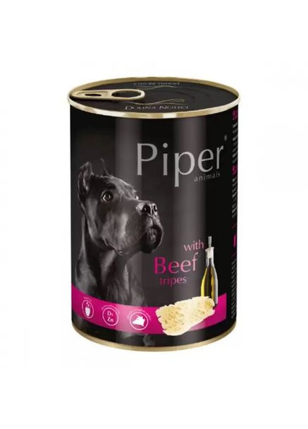 Вологий корм для собак Piper Dog з яловичим шлунком 400 г (5902921302438) Dolina Noteci (279561323)
