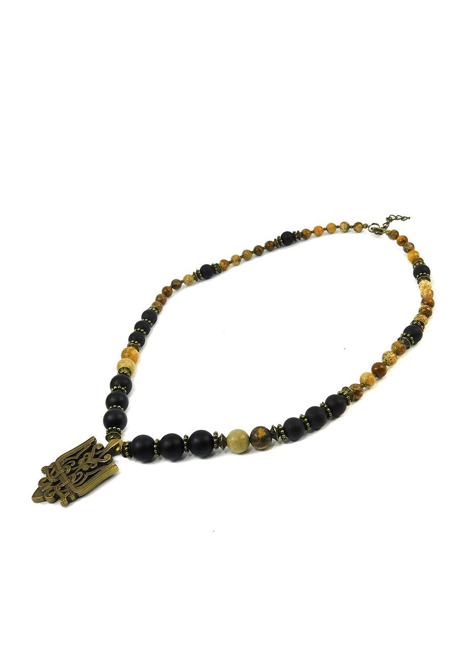 Намисто "Вулкан" Шунгіт імітація, Яшма Fursa fashion (322315721)