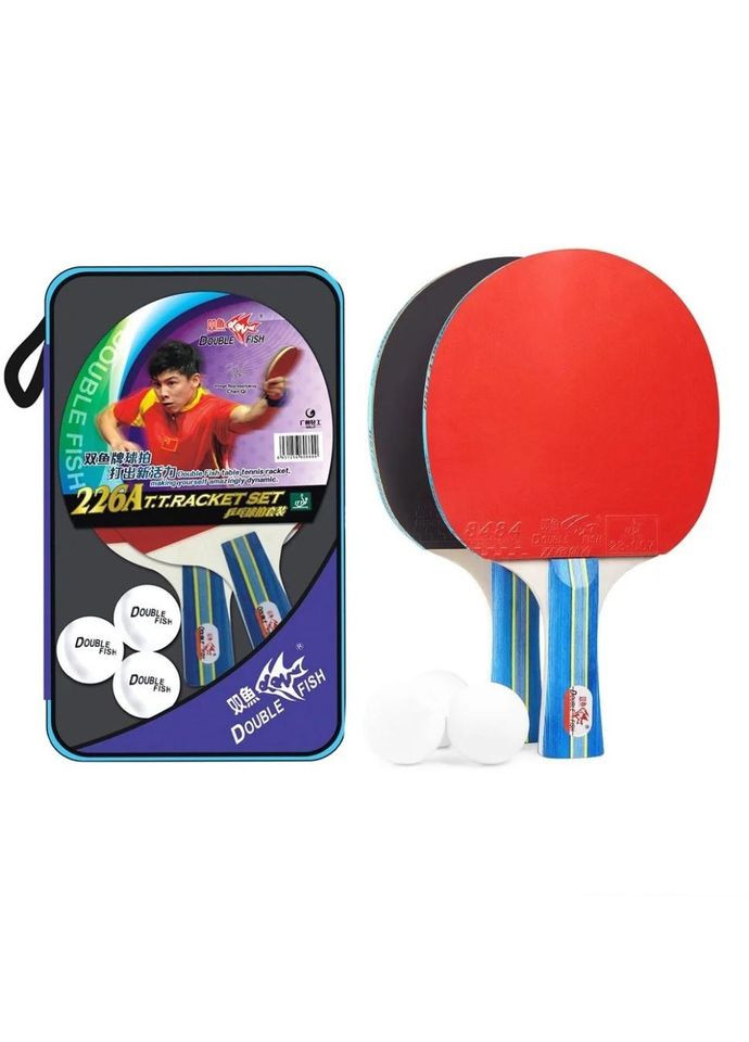 Набор для настольного тенниса NE-DF-SET (2 ракетки, 3 шарика, чехол) No Brand (330603141)