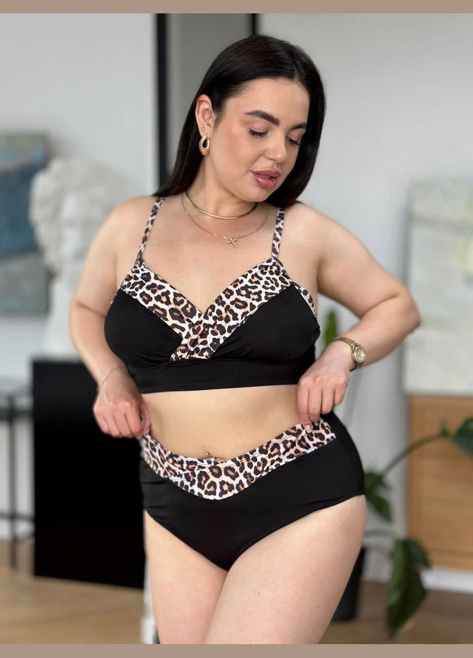 Чорний літній купальник No Brand plus-size