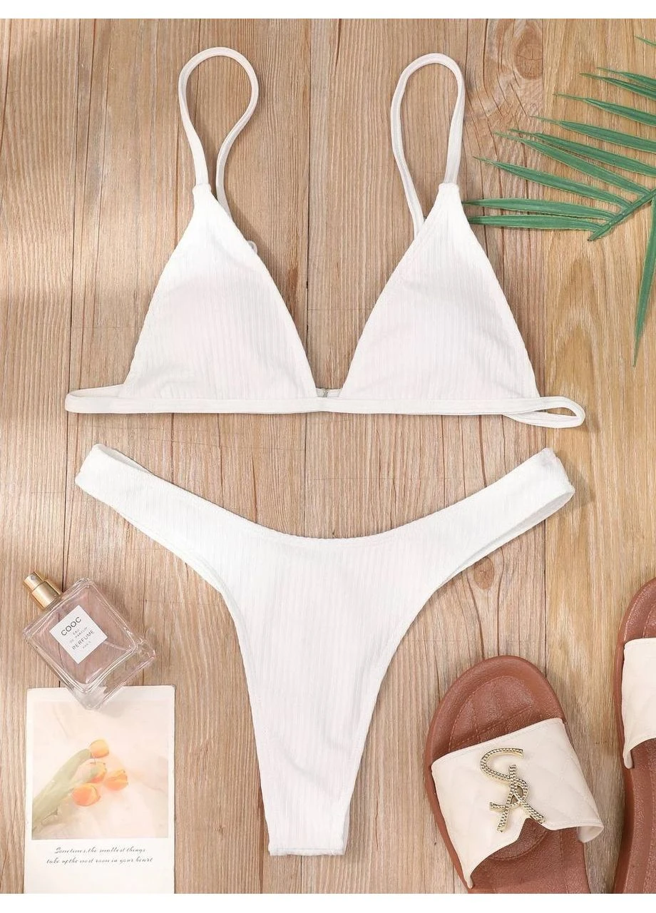 Белый демисезонный 👙 купальники стринги s и м красный,, желтый, белый, голубой, зеленый, мята, сиреневый No Brand