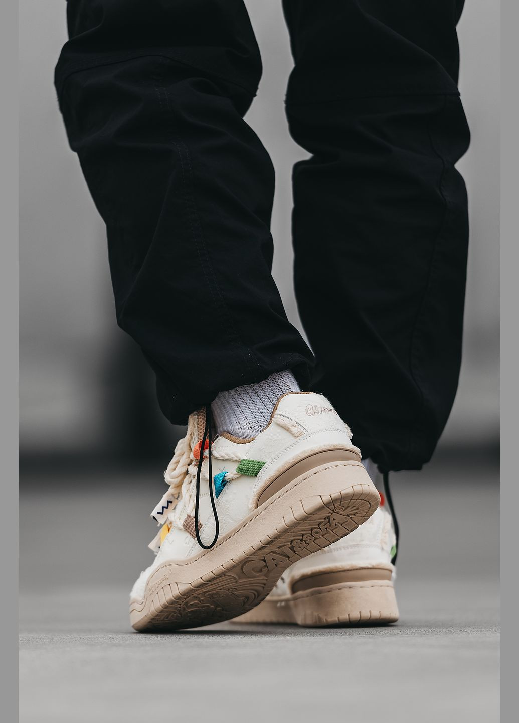 Кроссовки женские и мужские Cat & Sofa beige multicolor | Кэт & Софа бежевые No Brand бежевые всесезоны (315006142)