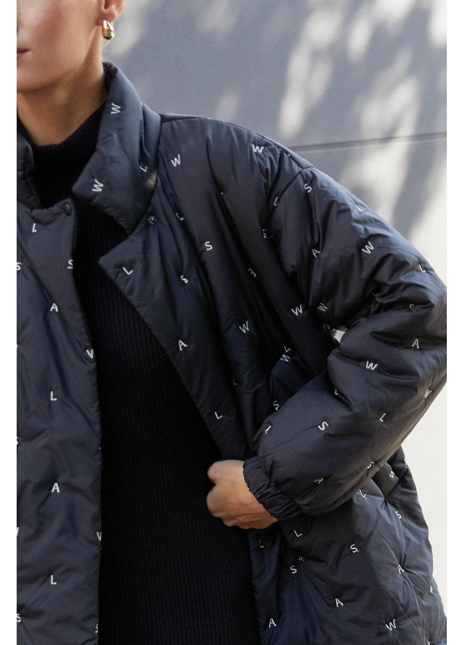 Черная демисезонная черная куртка-рубашка Seventeen