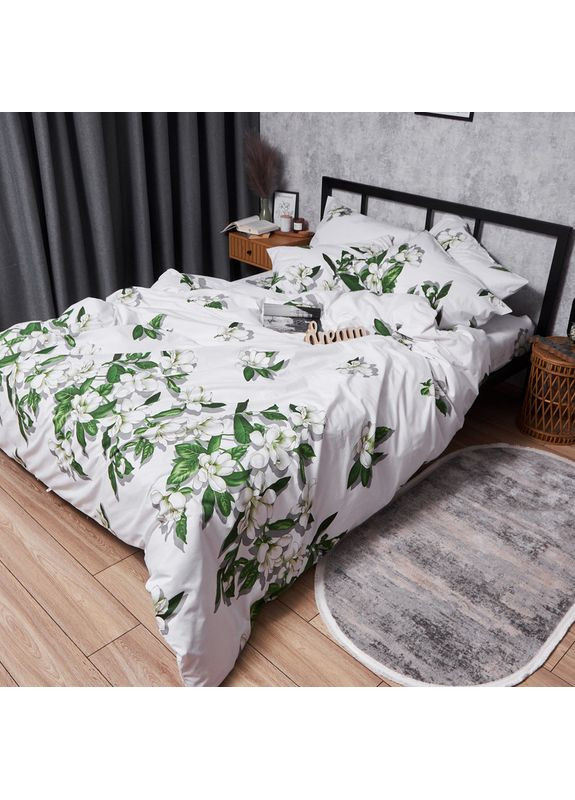 Комплект постельного белья Бязь Gold Люкс «» Полуторный 143х210 наволочки 2х50х70 (MS-820007471) Moon&Star Wisteria White (356113646)