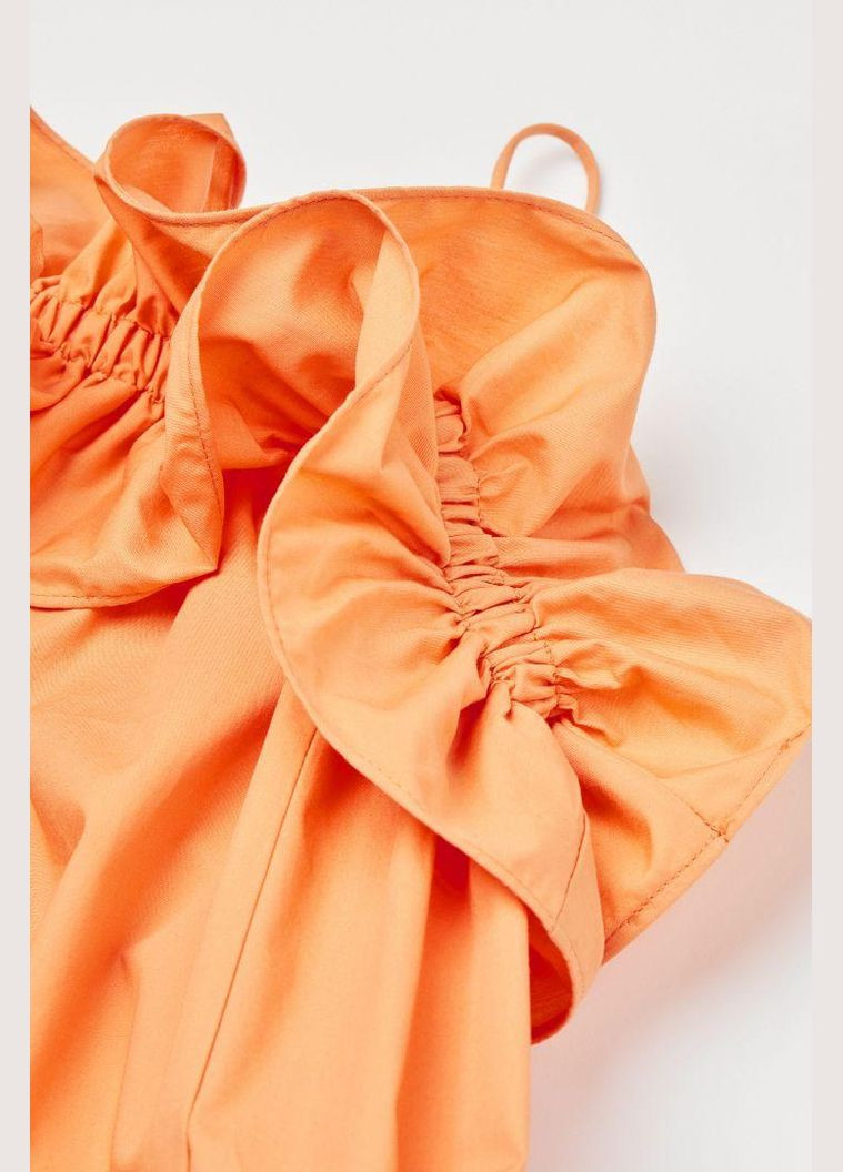 Оранжевое платье макси лето,оранжевый, H&M