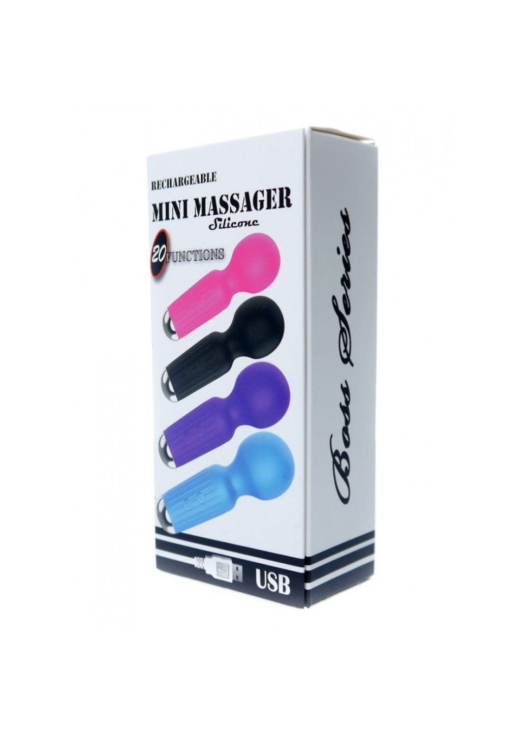 Мини-Вибратор для клитора розовый Rechargeable Mini Masager USB 20 Functions Boss Series (292012052)