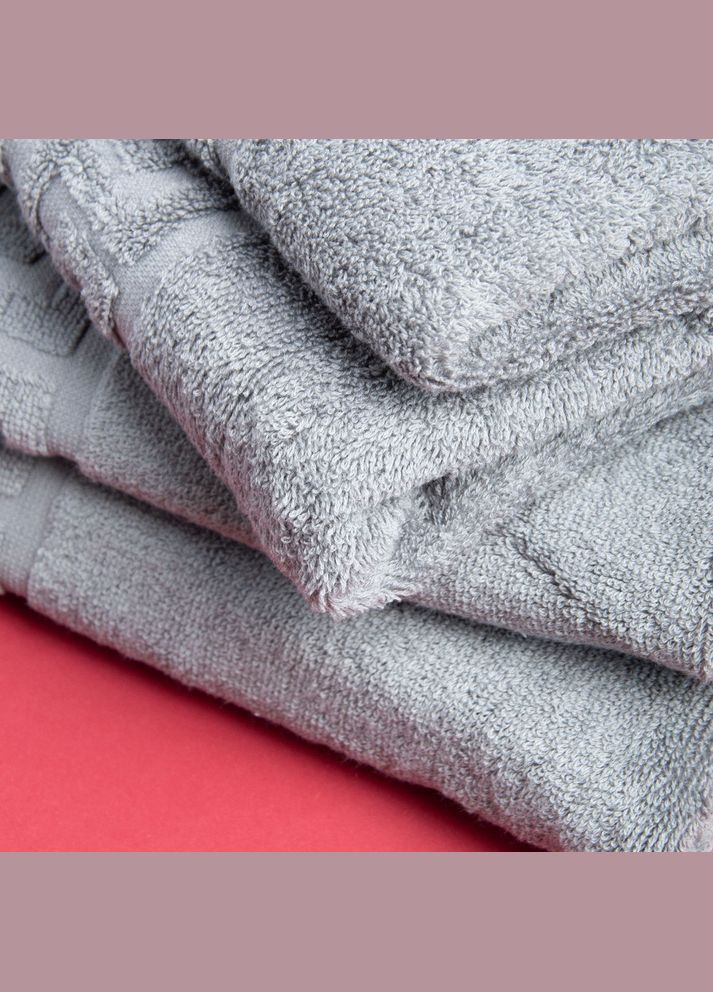 Полотенце махровое 70х140 см Версаче, плотность 500 г/м2, банное, натуральный хлопок, темно-серый IDEIA серый