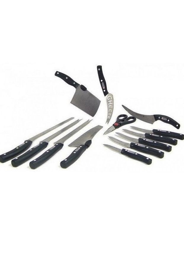 Набор кухонных профессиональных ножей из нержавеющей стали Miracle Blade 13 в 1 (1756374729) No Brand чёрные, пластик, нержавеющая сталь