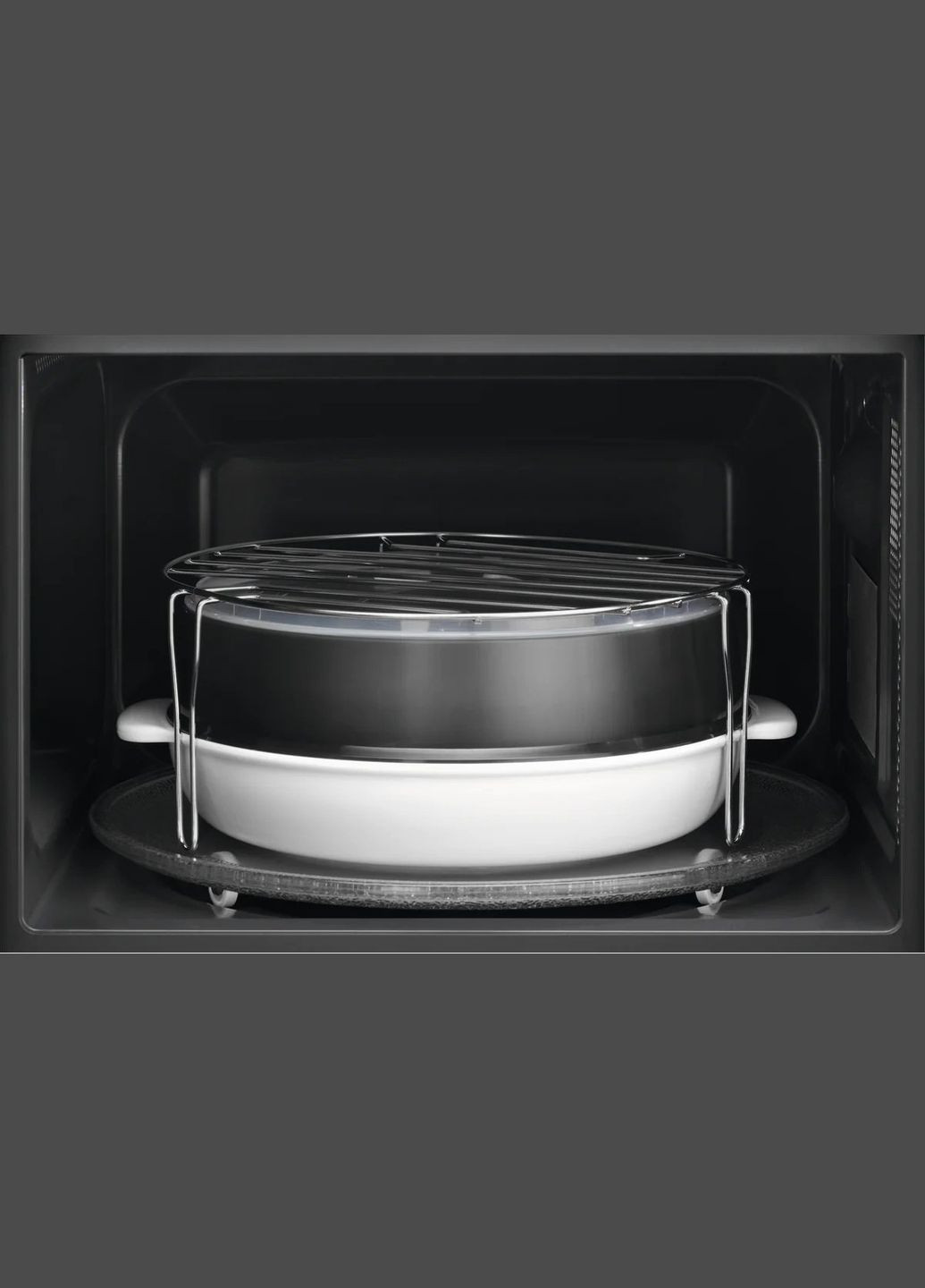 Мікрохвильова піч, 25л, мех. керування, 900Вт, гриль, дисплей, інвертор, Electrolux (344558211)