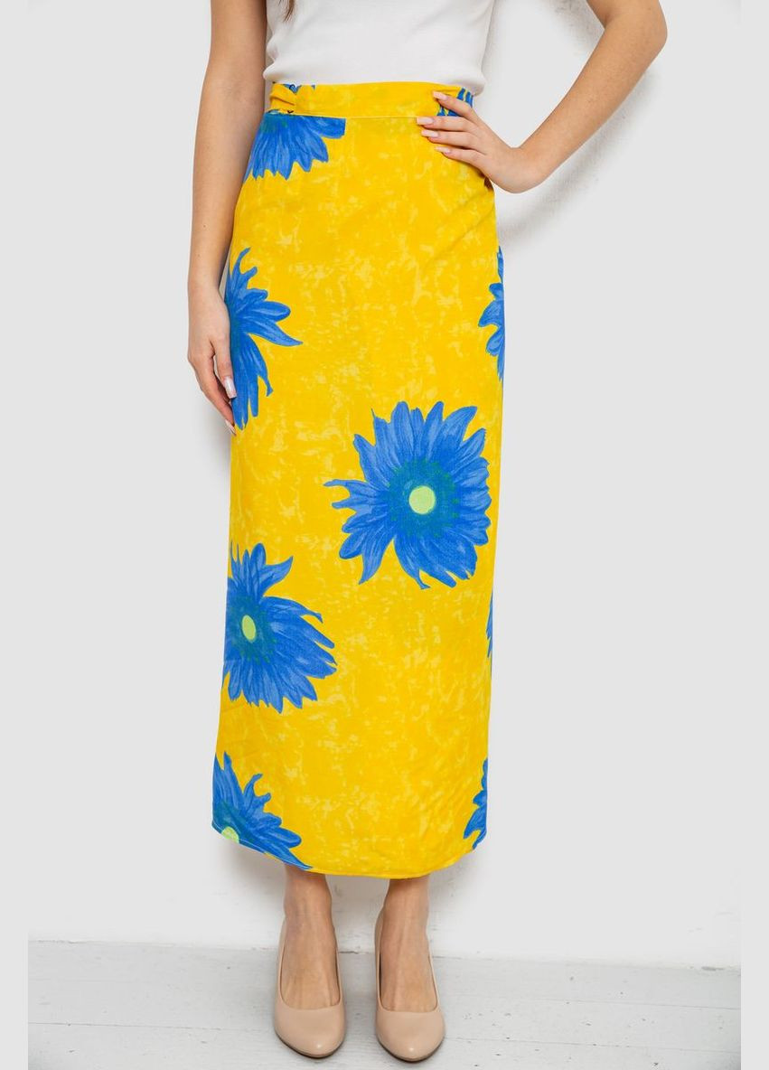 Желтая пляжный юбка свободного кроя на запах,, 167r345 Ager
