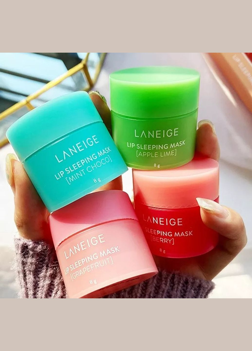 Нічна маска для губ «Грейпфрут» Lip Sleeping Mask Grapefruit, 8 грам + кісточка LANEIGE (351856901)