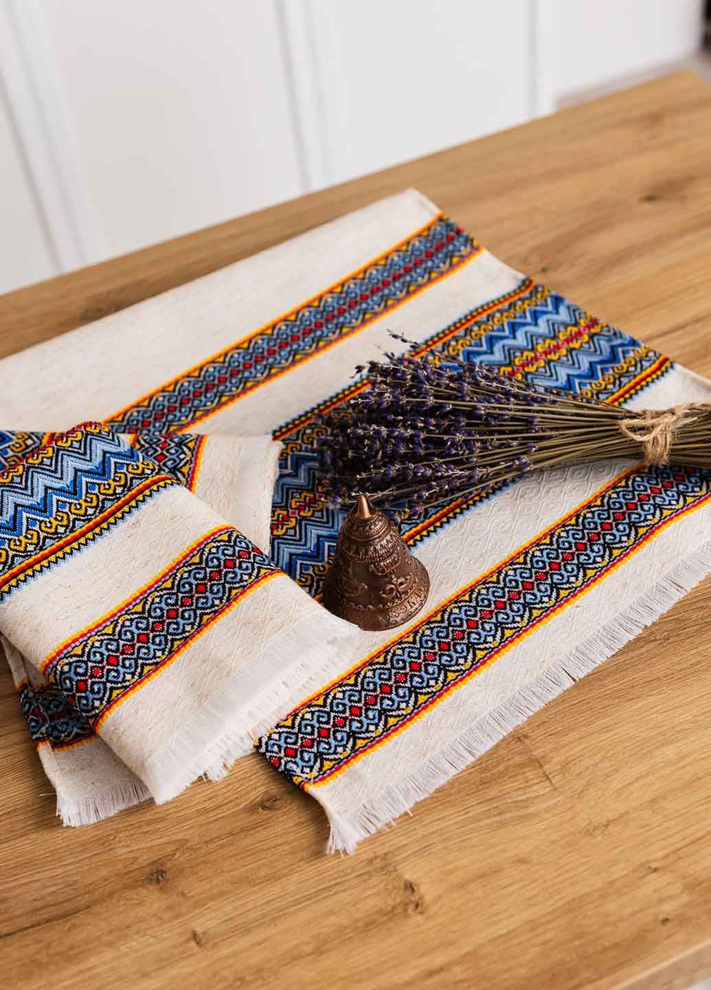 Рушник вишитий з українським орнаментом 75х35см (рнд11235) Homedec орнамент комбінований