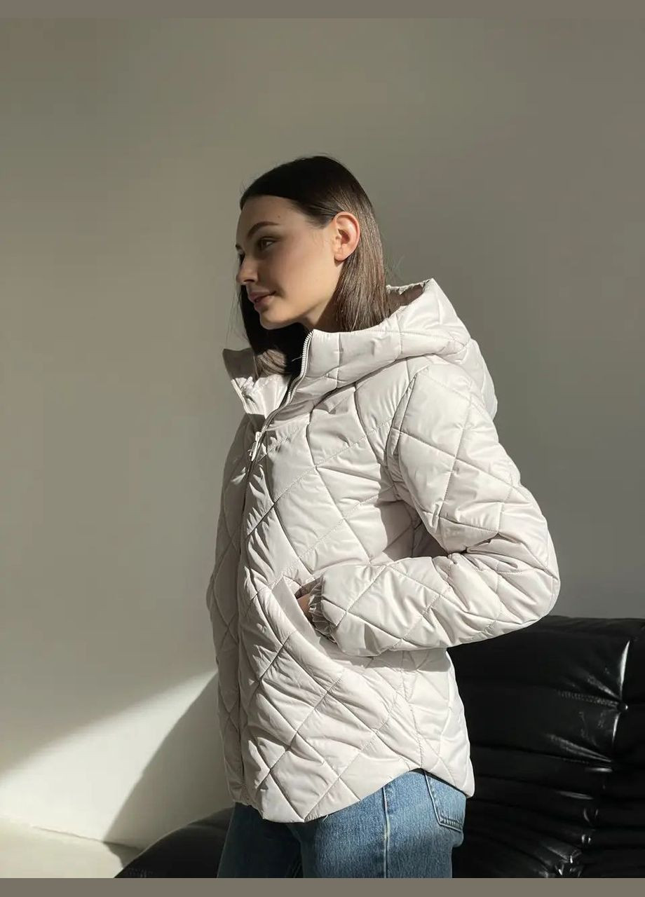 Светло-бежевая демисезонная женская куртка весенняя SK