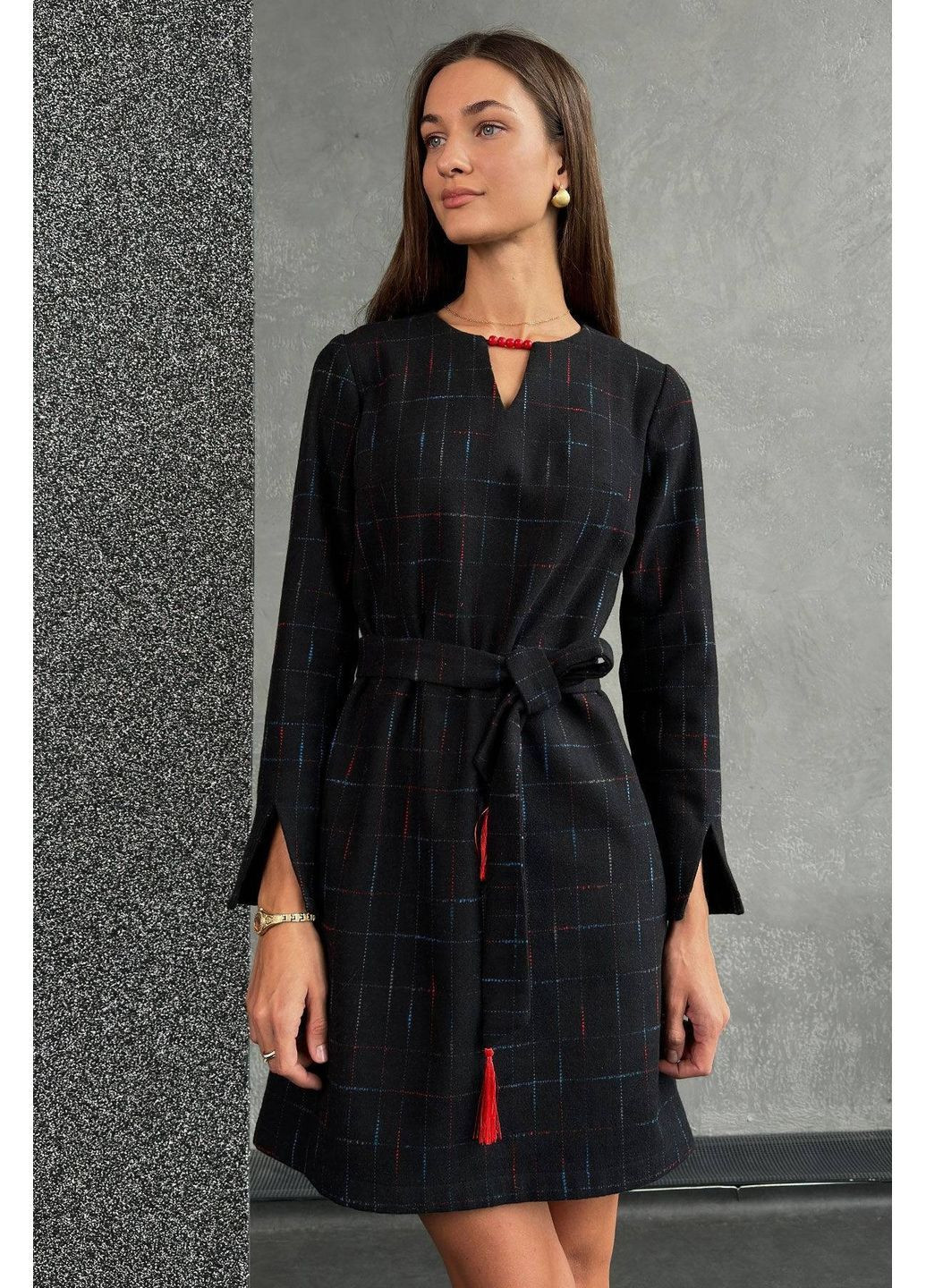 Темно-синя сукня у клітинку, колір темно-синій Nenka