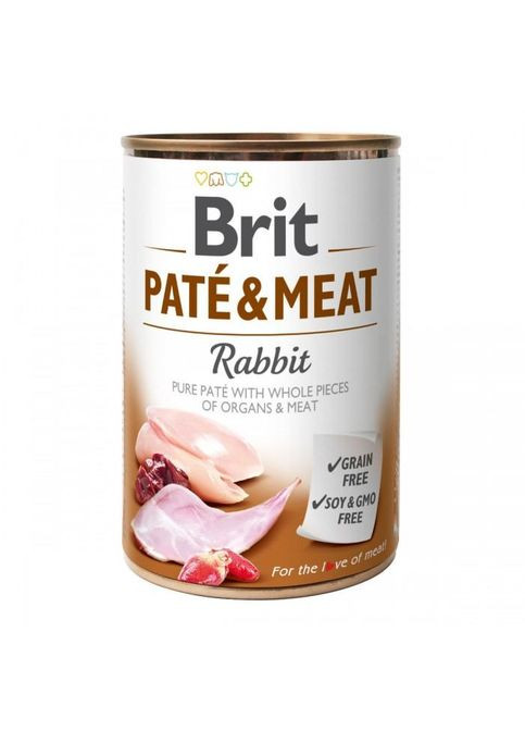 Вологий корм для собак зі смаком кролика та курки 400 г (8595602530311) Brit Care (316226825)