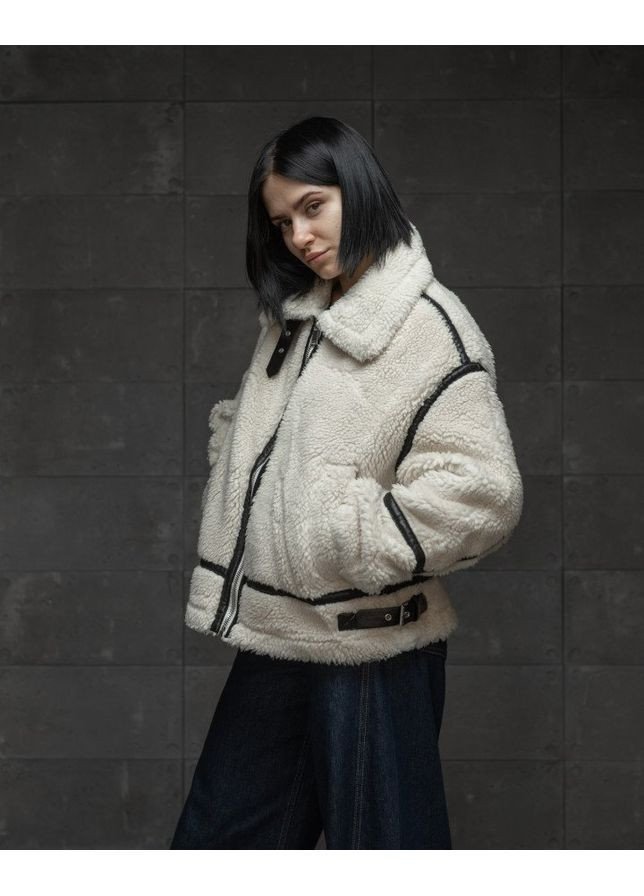 Бежева зимня дублянка dentis хутро No Brand